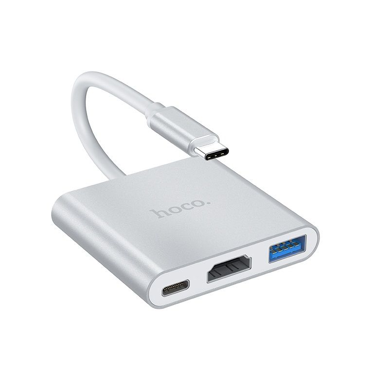 Hoco 3-in-1 USB-C Poort Hub Type-C to HDMI + USB 3.0 + PD