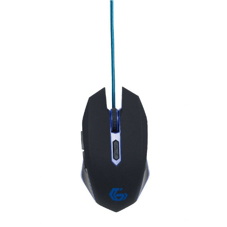 Gembird® Gaming muis USB, zwart/blauw