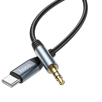 Hoco USB-C naar AUX (3.5mm) Zwart - 1 meter