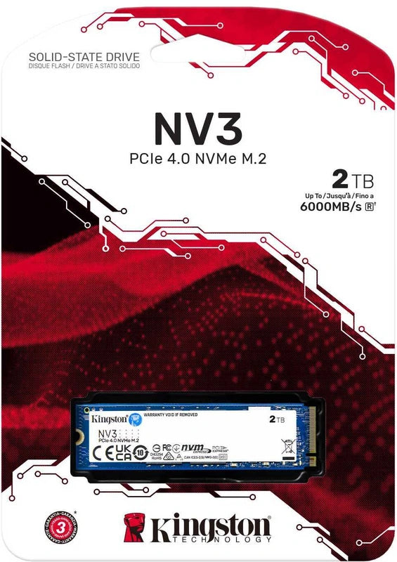 Kingston NV3 SSD – 2TB – M.2 2280 – PCIe 4.0 x4 – NVMe