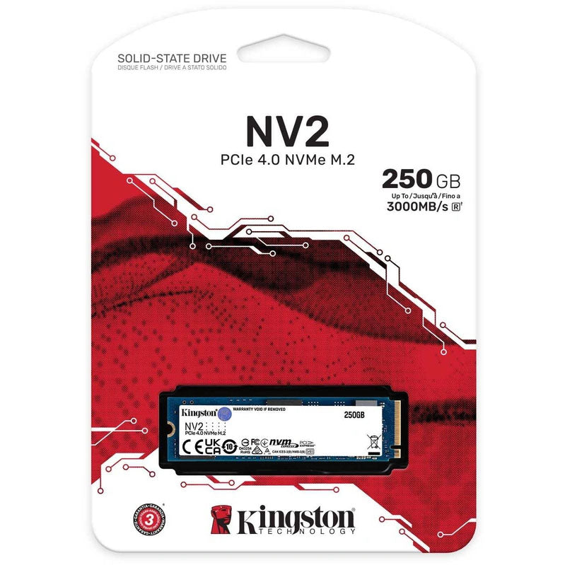 Kingston NV2 SSD – 250 GB – M.2 2280 – PCIe 4.0 x4 – NVMe