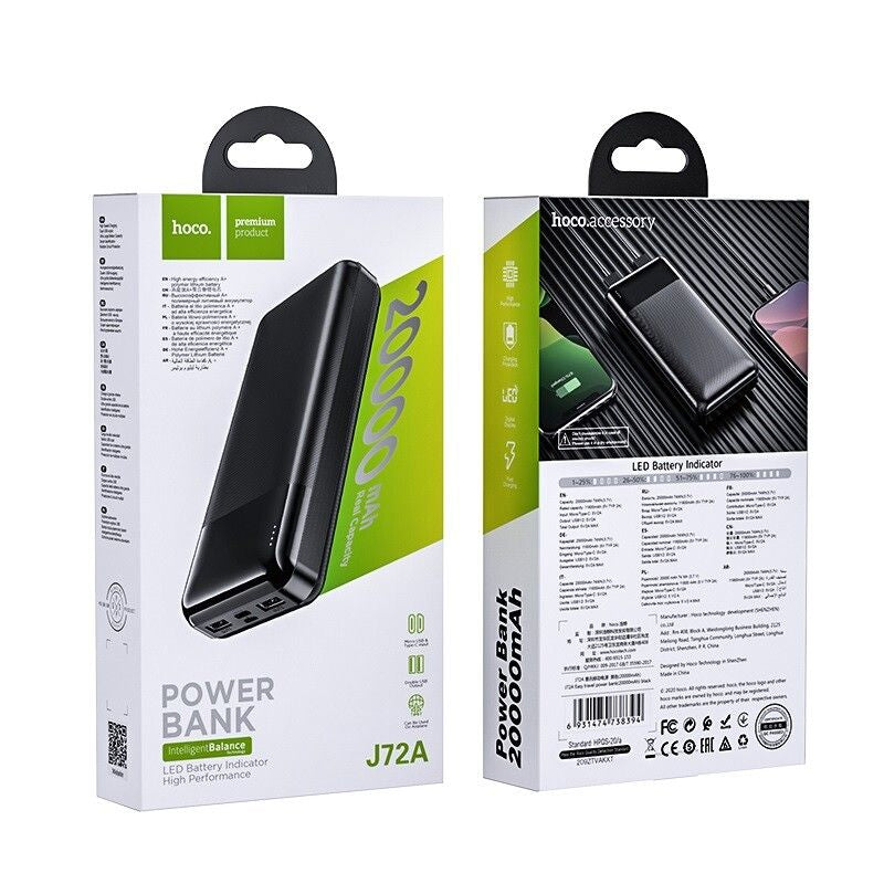 Hoco Powerbank 20.000mAh Zwart