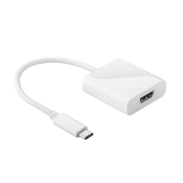 Goobay USB-C/HDMI USB-C HDMI Wit kabeladapter/verloopstukje