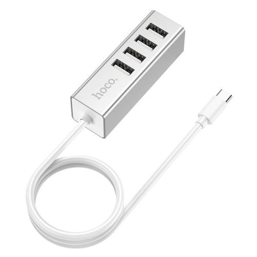 Hoco Charge&Synch 4 poorts HUB Cable - USB-C