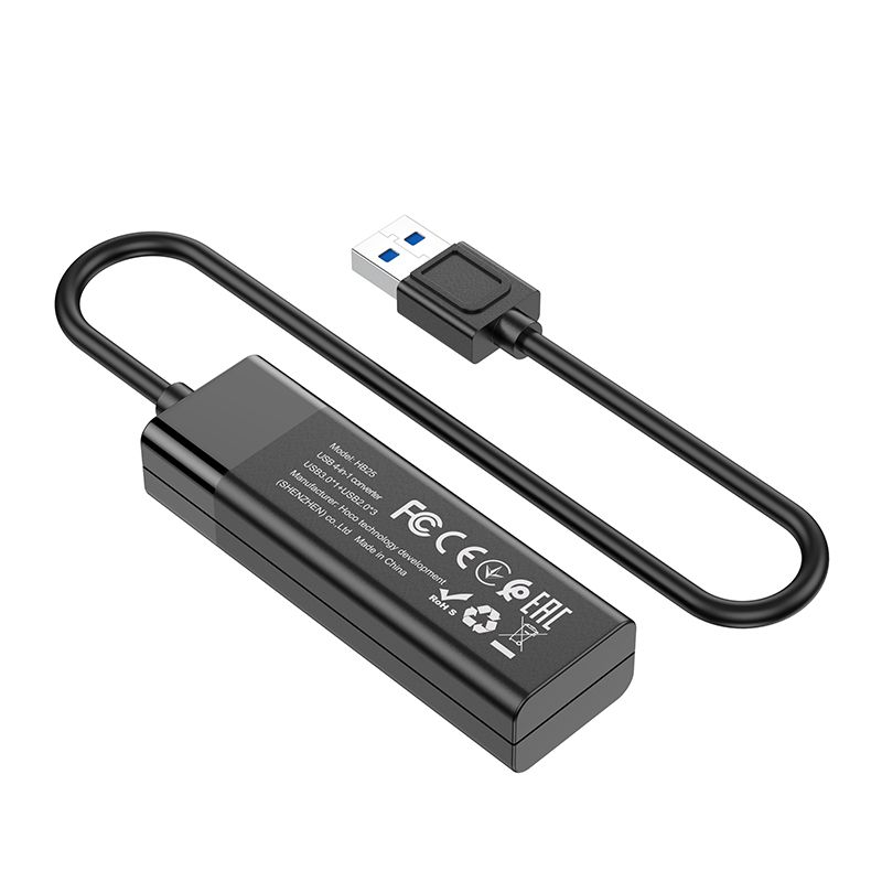 Hoco 4 poorts HUB Cable - USB-A naar USB-A 2.0 en 3.0