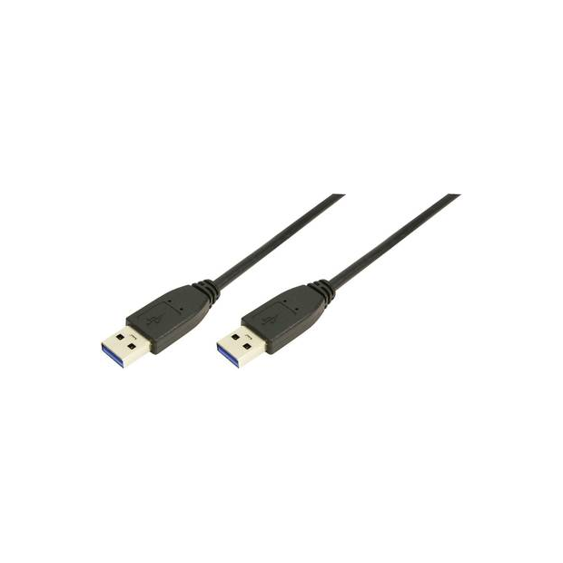 LogiLink 2m USB A - USB A 3.0 M/M 2m USB A USB A Zwart CU0039