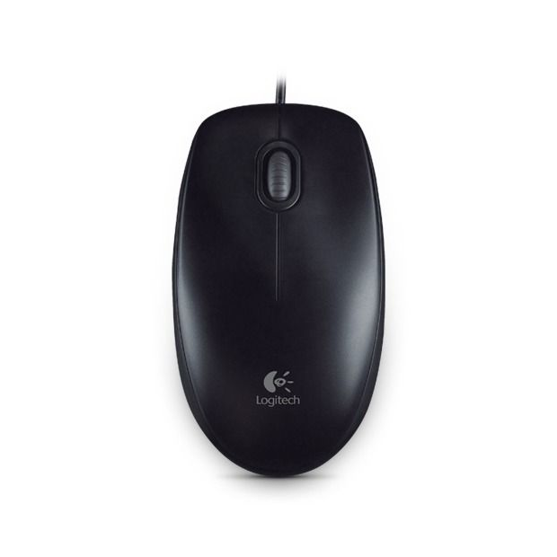 Logitech Optical Wheel Mouse USB Black B100, Muis