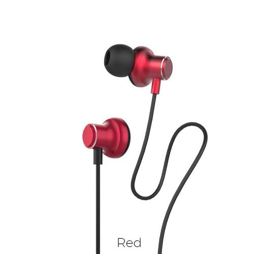 Hoco Magic Sound red wired earphones with microphone