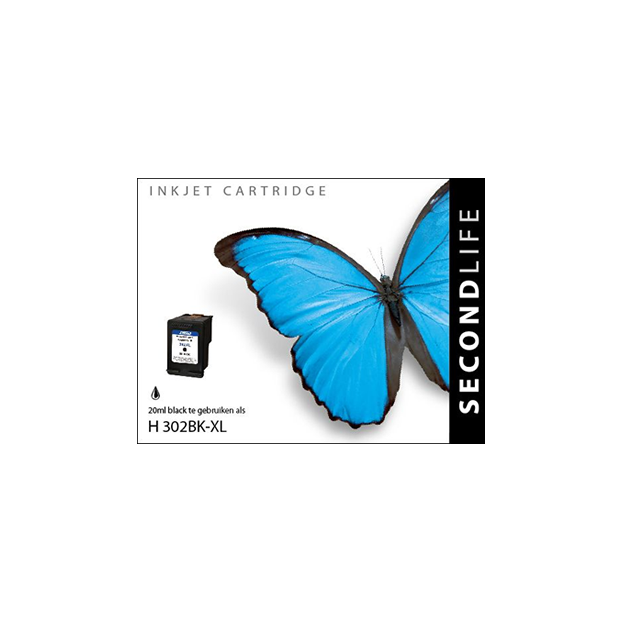 SecondLife - HP 302 XL Black