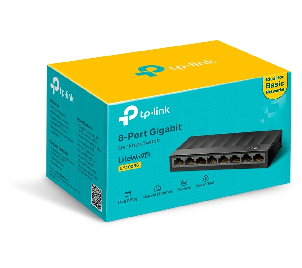 TP-Link LS1008G - Netwerk Switch - Unmanaged - 8 Poorten